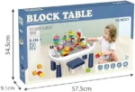 6-in-1 Educational Building Block Activity Table Set with Chair & 49 Pieces Blocks for Kids - Image 3