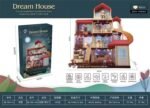 Girl Gift Set DIY Assembling Toy Building Luxury Villa Large Size Dream Doll House with Light - Image 3