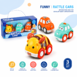 Funny Rattle Cars 3 Pcs Baby Toy Set