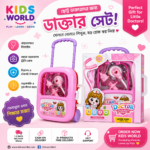 Kids Doctor Trolley Suitcase Play Set with Sound & Light