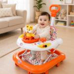 Jim & Jolly Micky Walker – Orange & White Baby Walker
