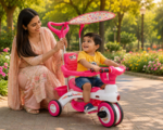 RFL Jim & Jolly 9M Rock Rider Tricycle – Lights & Music, Pink/Blue