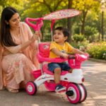 RFL Jim & Jolly 9M Rock Rider Tricycle – Lights & Music, Pink/Blue