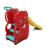 Kids Indoor Elephant Slide with Basketball Hoop - Image 3