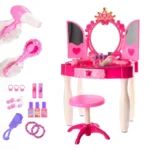 Princess Vanity Table Kids Makeup Play Set with Music - Image 3