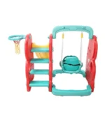 3-in-1 Kids Slide, Swing & Basketball Playset - Image 3