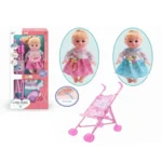 Baby Stroller with 14 Inch IC Doll – Drinking & Urinating Girl Toy - Image 2