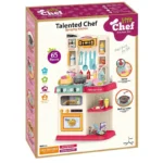Talented Chef Little Chef Kitchen Play Set – 65 Pieces | Spray, Light & Sound