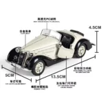 1:32 Audi Wanderer W25K Vintage Diecast Alloy Classic Car Model - Image 6