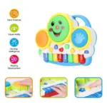 Drum Keyboard Musical Toy with Lights & Animal Sounds (Multicolor) - Image 2