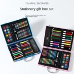 Kids Art Painting Set with Watercolor Pen & Crayons - Image 4