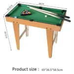 Tabletop Pool Table – Wooden Mini Billiards Game for Family Fun - Image 2