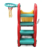 Kids Indoor Elephant Slide with Basketball Hoop - Image 4