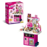 115PCS Kids Kitchen Play Set with Sound & Light