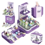 Pretend Play 3-in-1 Ice Cream Store Toy Set – 62 PCS for Kids
