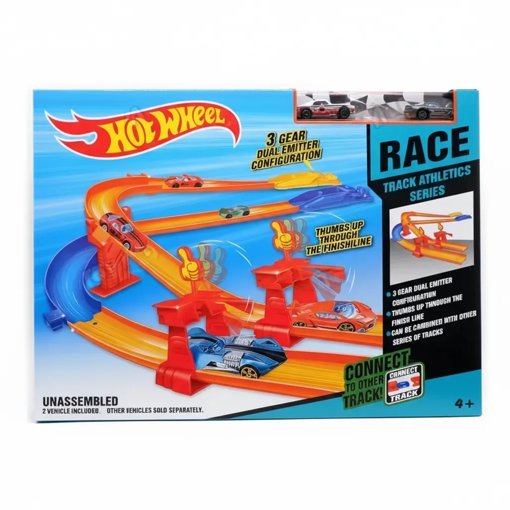Z9mWAQL05zdGJqAyhxY7Iuk1WE1J69T2xQhqYPud Kids Dual Lane Racing Track Car Set - Image 1