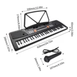 BIGFUN 61 Keys Rechargeable Electronic Keyboard Piano with Microphone - Image 3
