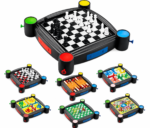 Best Family Games 7 in 1 Board Games Ludo (classic), Ludo (new version), Chess, Draughts, Backgammon, Snakes and ladders goose - Image 2