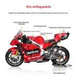 Ducati 1:6 Scale Metal Racing Motorcycle Model - Image 4