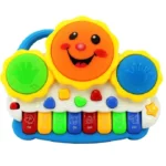 Drum Keyboard Musical Toy with Lights & Animal Sounds (Multicolor)