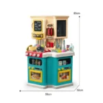 Home Chef Deluxe Kids Kitchen Play Set – 77 Pieces | Light, Sound & Running Water - Image 4