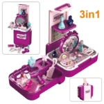 Beauty Shop 3-in-1 Makeup Suitcase Play Set (32 Pieces) - Image 4