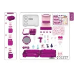 Beauty Shop 3-in-1 Makeup Suitcase Play Set (32 Pieces) - Image 3