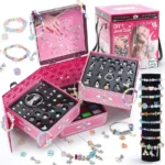 Luxury DIY Jewelry Case – 2888+ Pieces | Beads, Charms & Bracelet Making Kit for Kids
