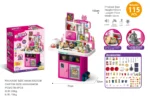 115PCS Kids Kitchen Play Set with Sound & Light - Image 2