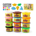 12 Color Dough Modeling Set with Animal Molds