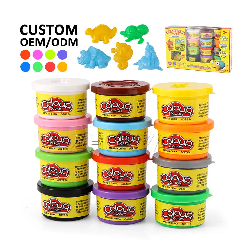 oSfbqEqxuTSD4J42liEBEZx9JTMhqoBQixbAUaJU 12 Color Dough Modeling Set with Animal Molds - Image 1