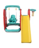 3-in-1 Kids Slide, Swing & Basketball Playset - Image 2