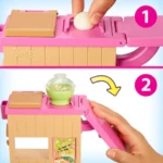 Barbie Noodle Maker Kitchen Playset with Dough & Doll - Image 3