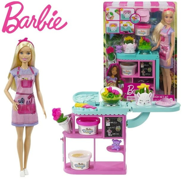 34525396-c1e7-442b-b983-e22416ce15c5.fba2296a19f5ef94fa70d349631ce2bd Barbie Dough Flower Shop Playset with Doll - Image 1