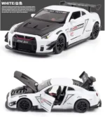 Nissan GTR 1:24 Scale Diecast Model Car Toy, Alloy Metal Pull Back Car - Image 7