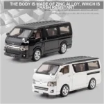 1/32 for HIACE Diecast Alloy Car Toy Model With Sound Light Function Pull Back