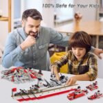 Warship Cruiser Building Block Toy For Toddlers, Multi, 811 Pcs - Image 3