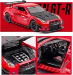 Nissan GTR 1:24 Scale Diecast Model Car Toy, Alloy Metal Pull Back Car - Image 4