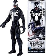 Marvel Spider-Man Titan Series Black Suit Spider-Man Action Figure (Scale 30 cm), Superhero Toy for Children from 4 Years