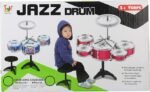 Kids Jazz Drum Set – 8 Piece Musical Drum Kit with Stool & Drum Sticks