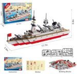 Warship Cruiser Building Block Toy For Toddlers, Multi, 811 Pcs