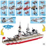 Warship Cruiser Building Block Toy For Toddlers, Multi, 811 Pcs - Image 5