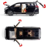 1:24 Toyota Alphard MPV Diecast Car Model with Light & Sound - Image 4