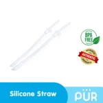 Pur Silicone Straw Set (2pcs) – Soft & Safe Drinking Straw | 9208 - Image 2