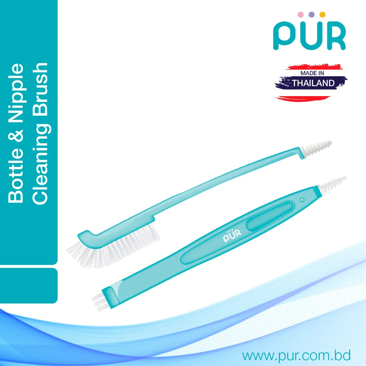 LiYZyDJPeKkK1RPl0awRFkiWfEbqbL6WgNrhxrQV PUR Bottle & Nipple Cleaning Brush Set (2-in-1) (6107) - Image 1
