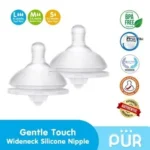 Pur Gentle Touch Wide Neck Nipple (2pcs, Large) – Anti-Colic