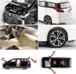 1:24 Toyota Alphard MPV Diecast Car Model with Light & Sound - Image 5