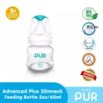 PUR Advanced Plus Slim Neck Feeding Bottle 2oz (60ml) – Slow Flow (0–3 Months) 1800 - Image 2