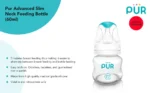 PUR Advanced Plus Slim Neck Feeding Bottle 2oz (60ml) – Slow Flow (0–3 Months) 1800 - Image 3