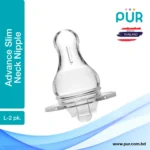 Pur Gentle Touch Slim Neck Nipple L (2pcs) – Anti-Colic (1813)